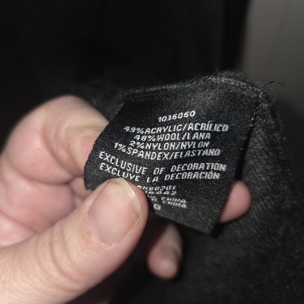 Black and Gray Hooded Cardigan By BNCI  Size Large Soft Fabric - Picture 4 of 4